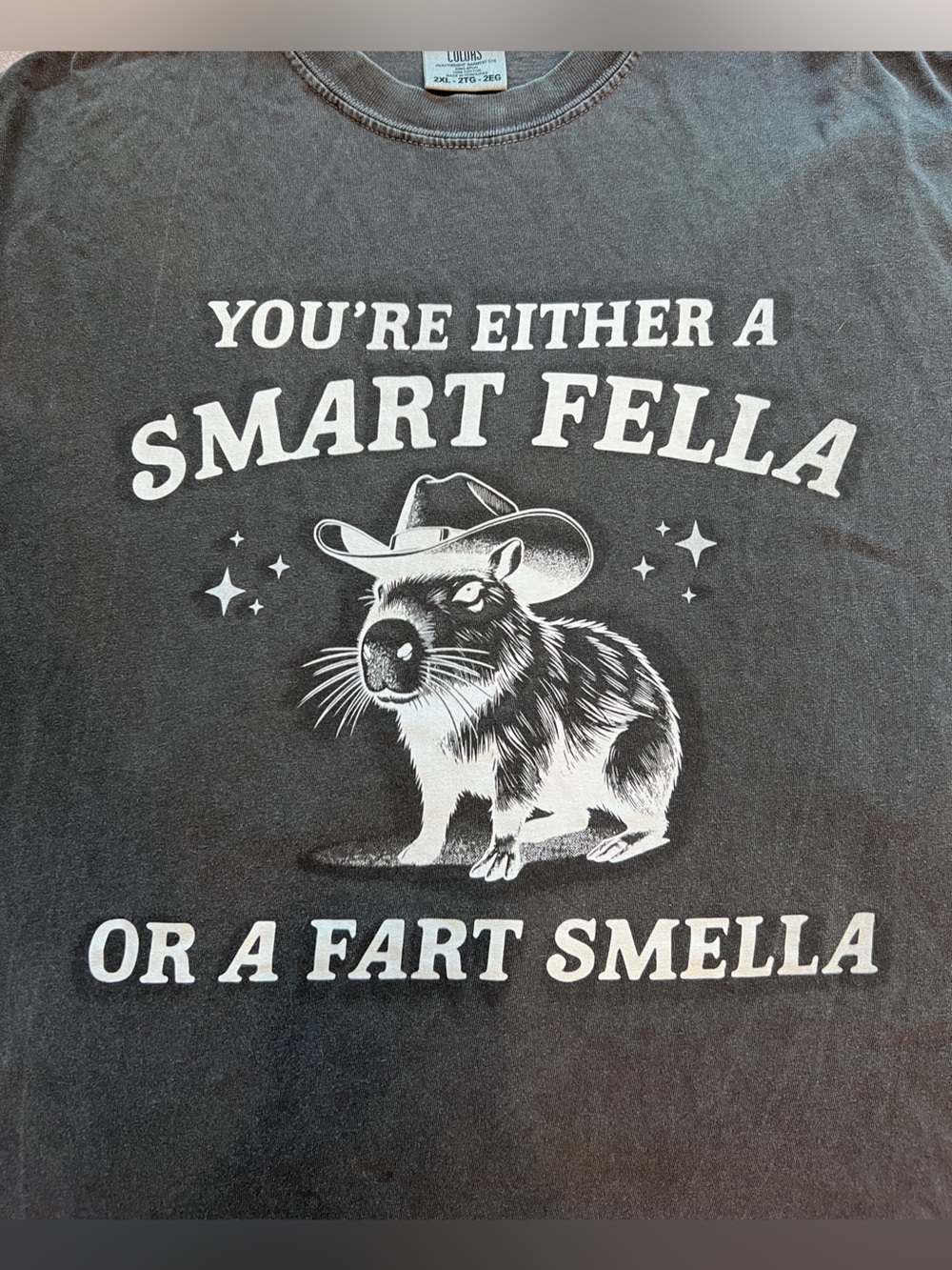 Comfort Colors Black Tee with White Small Pets Graphic